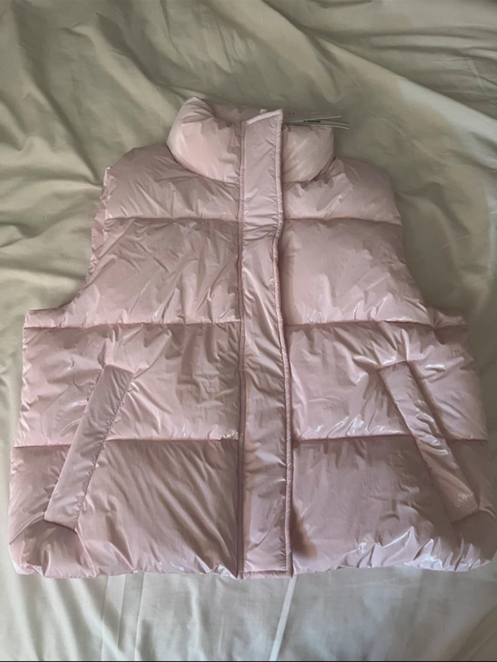 PINK Victoria's Secret Pale Pink Quilted Puffer Vest